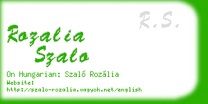 rozalia szalo business card